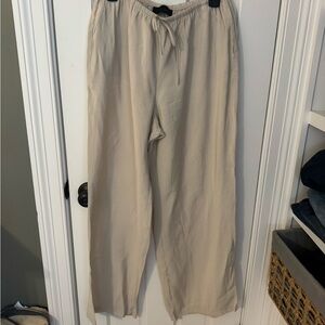 Zara linen blend pull on pant women size medium